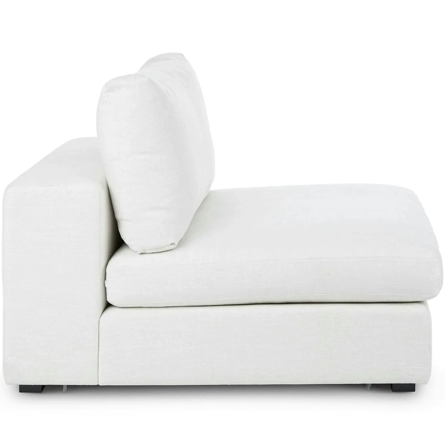 Beta 39.5" Armless Chair Module - Quartz White