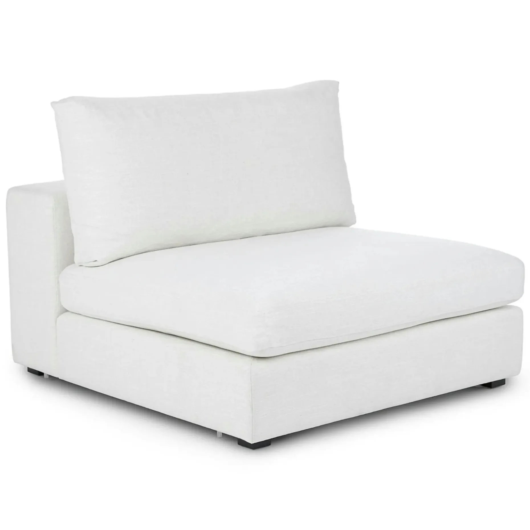 Beta 39.5" Armless Chair Module - Quartz White