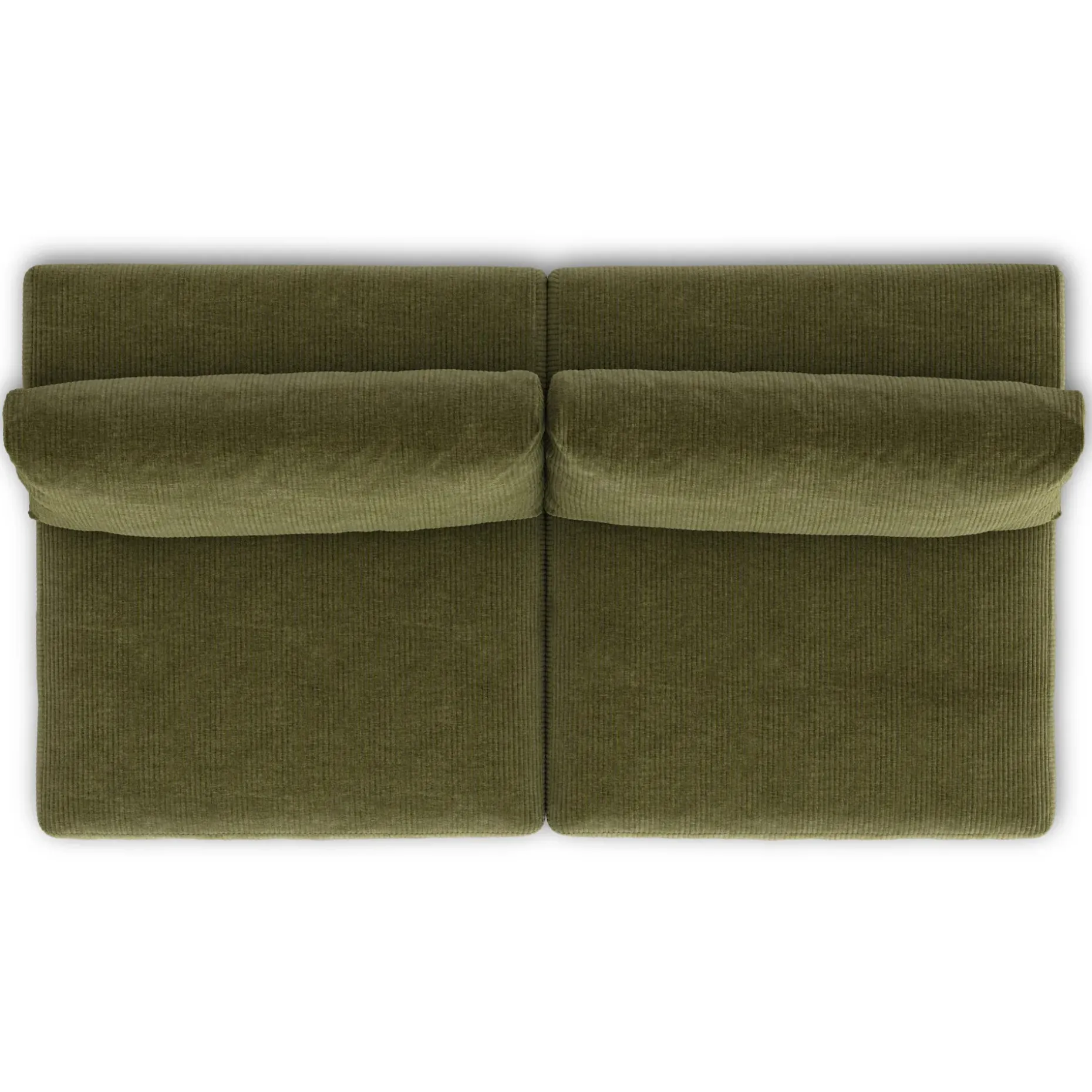 Beta 79" Armless Modular Sofa - Cypress Green