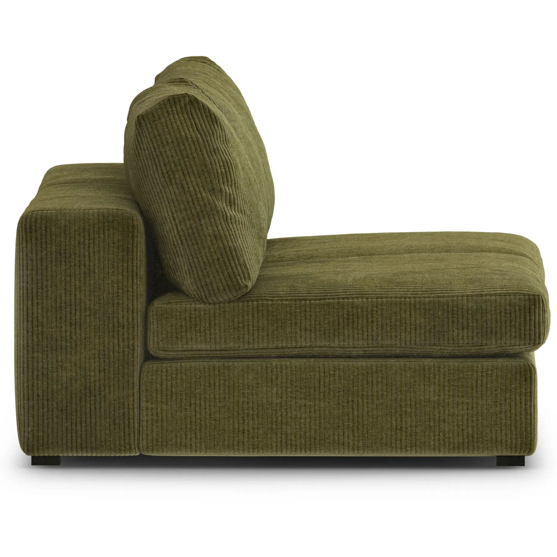 Beta 79" Armless Modular Sofa - Cypress Green
