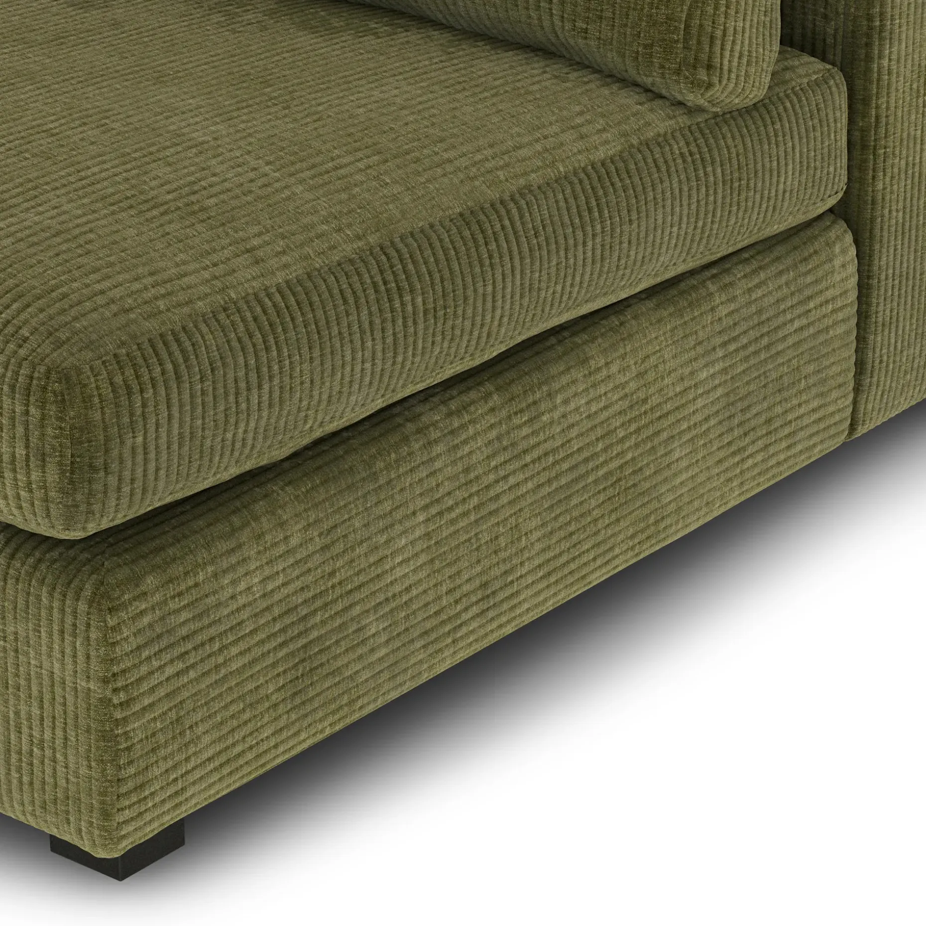 Beta 79" Armless Modular Sofa - Cypress Green