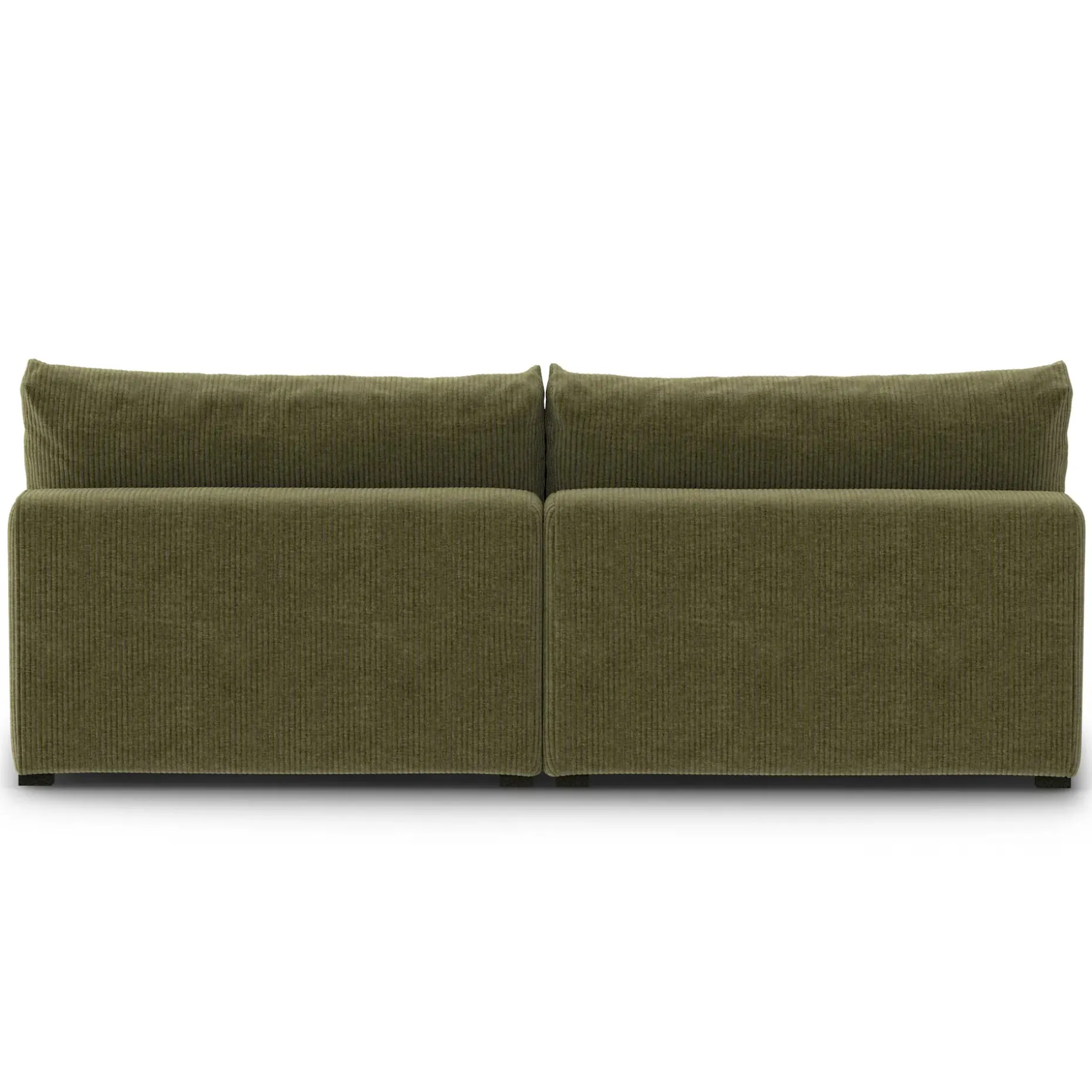 Beta 79" Armless Modular Sofa - Cypress Green