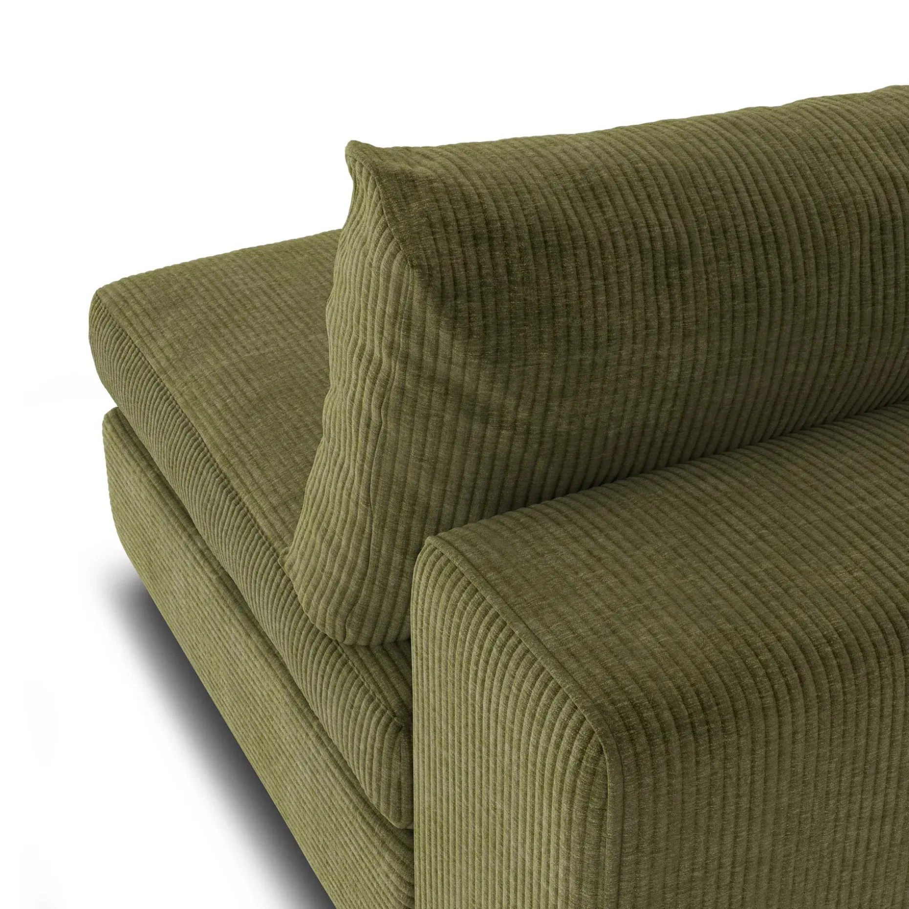 Beta 79" Armless Modular Sofa - Cypress Green