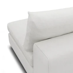 Beta 79" Armless Modular Sofa - Quartz White