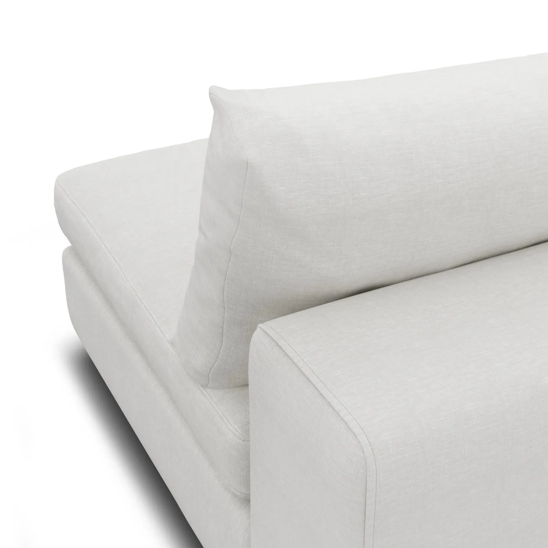 Beta 79" Armless Modular Sofa - Quartz White