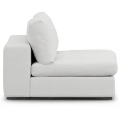 Beta 79" Armless Modular Sofa - Quartz White