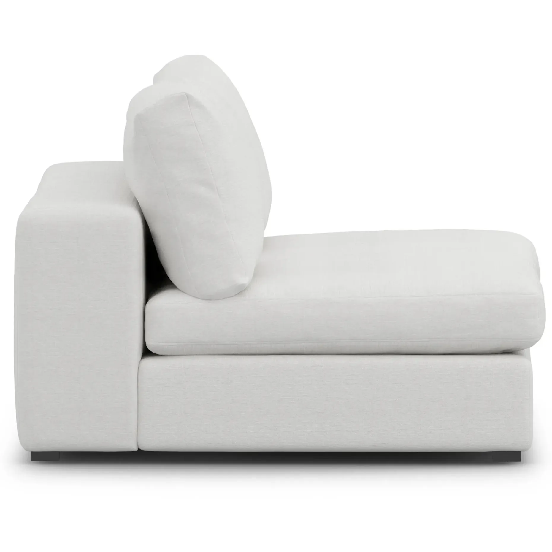 Beta 79" Armless Modular Sofa - Quartz White