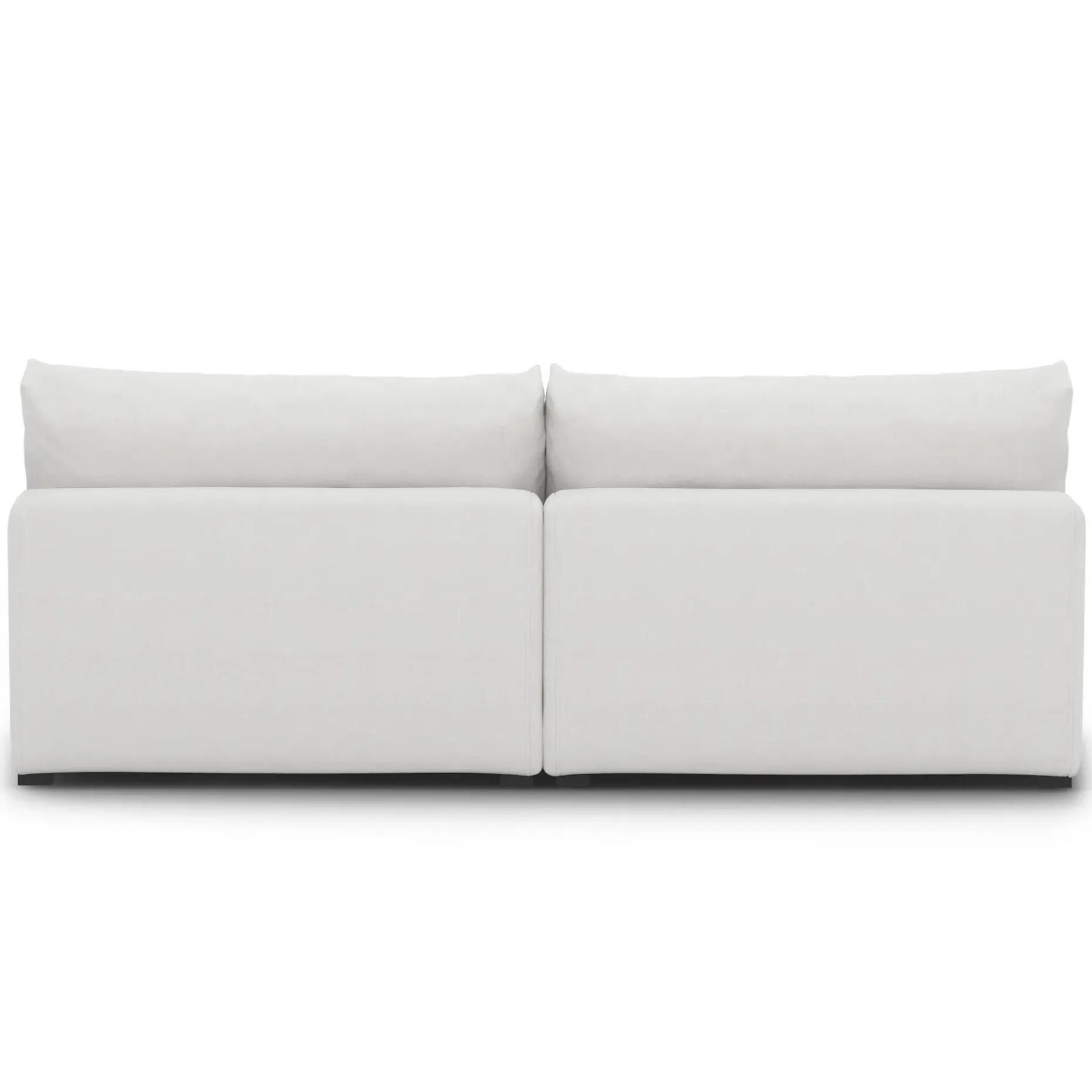 Beta 79" Armless Modular Sofa - Quartz White
