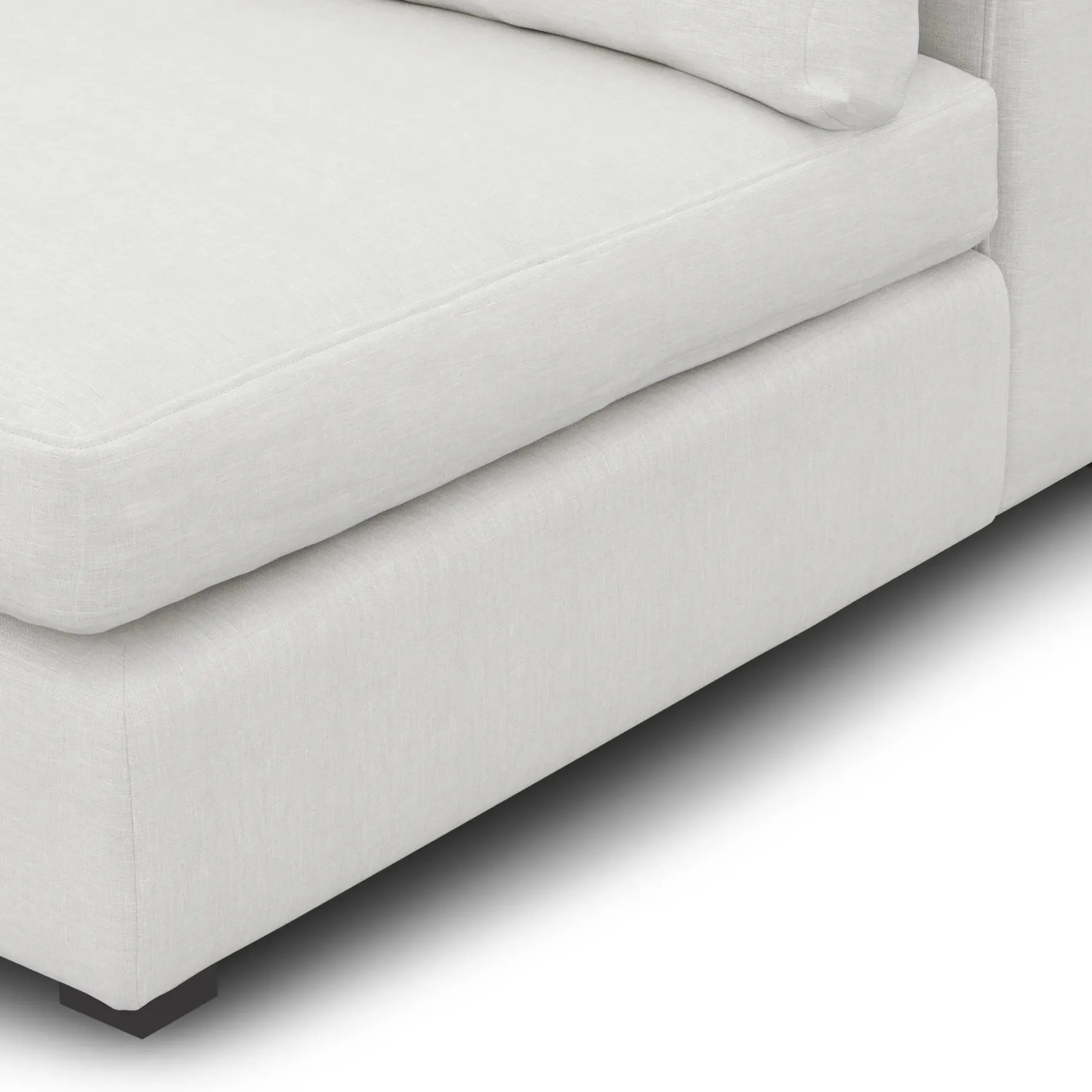 Beta 79" Armless Modular Sofa - Quartz White