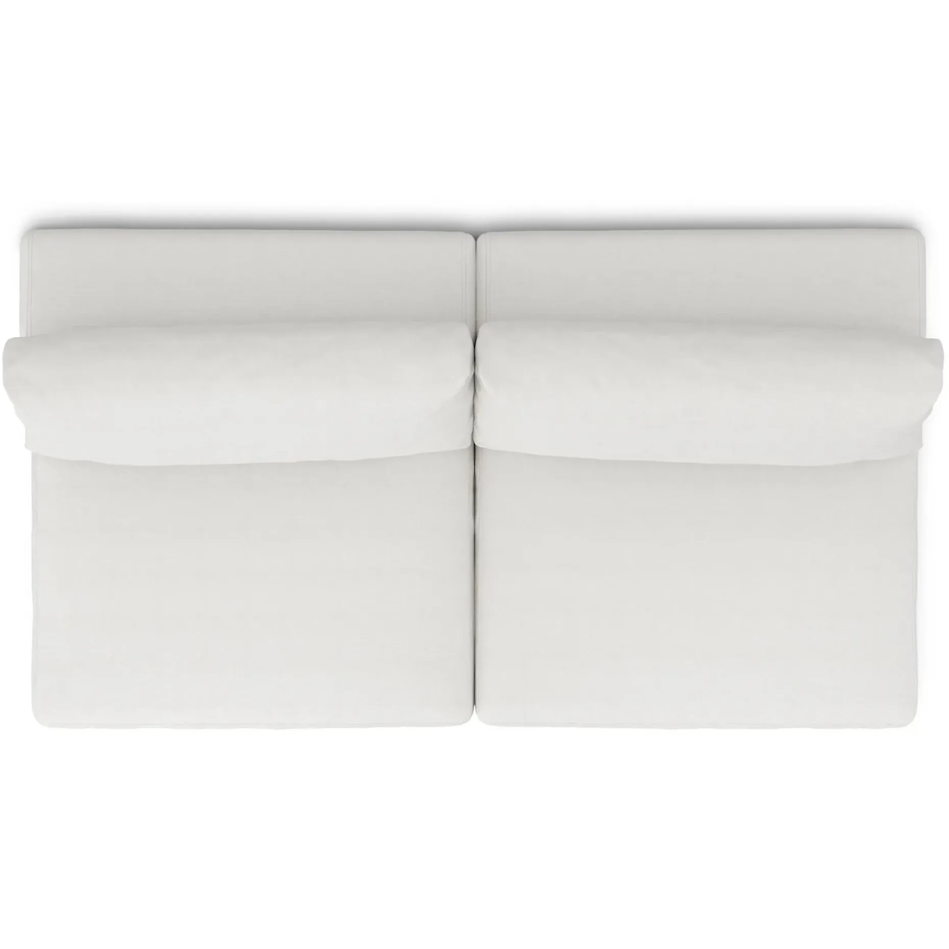 Beta 79" Armless Modular Sofa - Quartz White