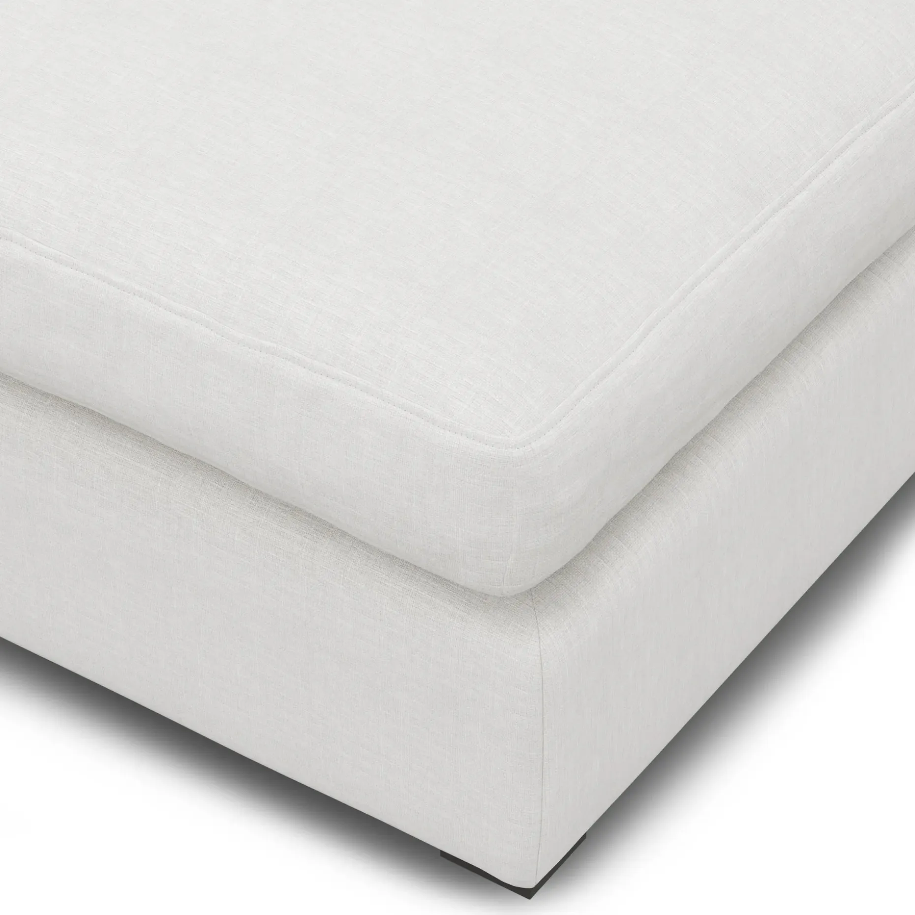 Beta 79" Armless Modular Sofa - Quartz White