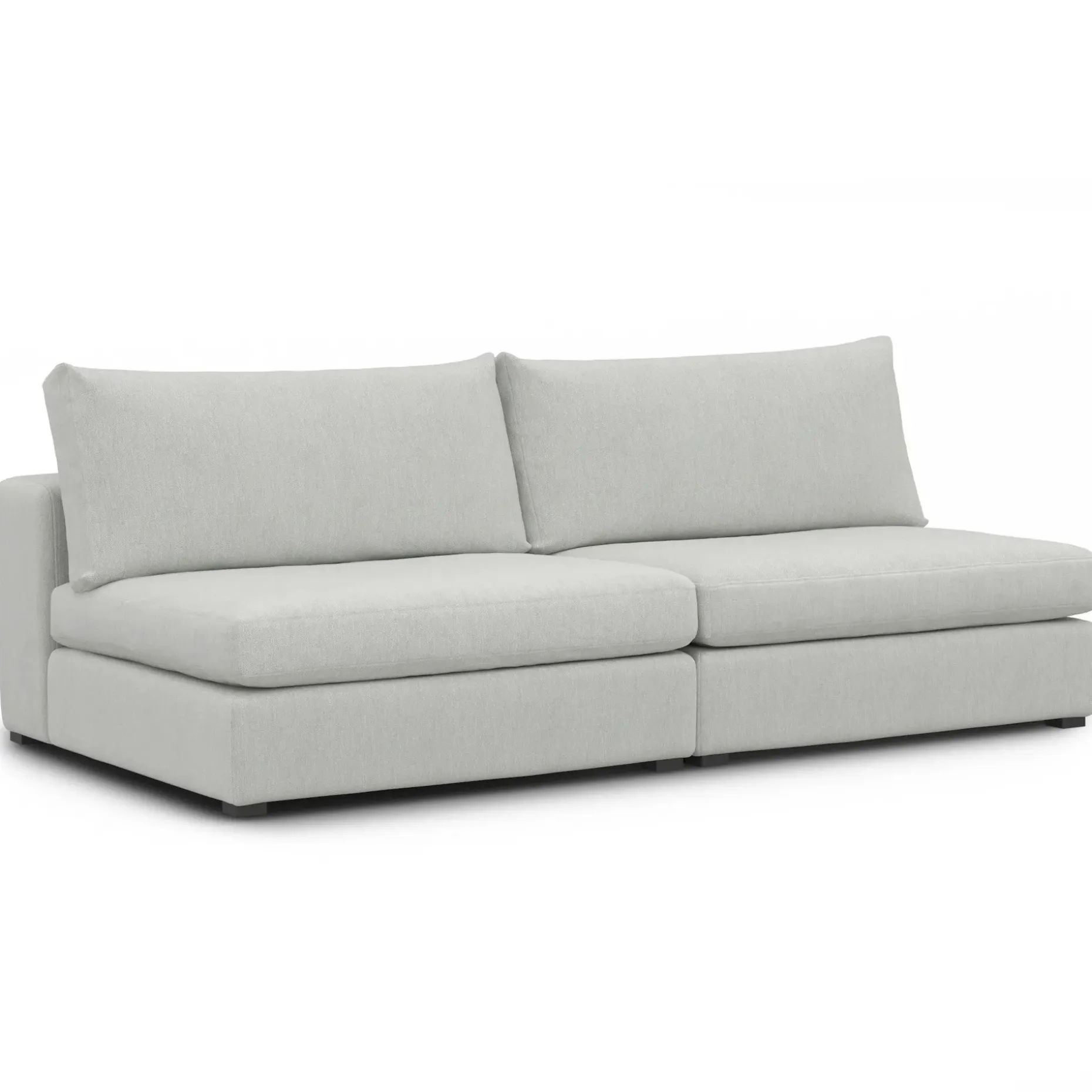 Beta 79" Armless Modular Sofa - Welsh Gray