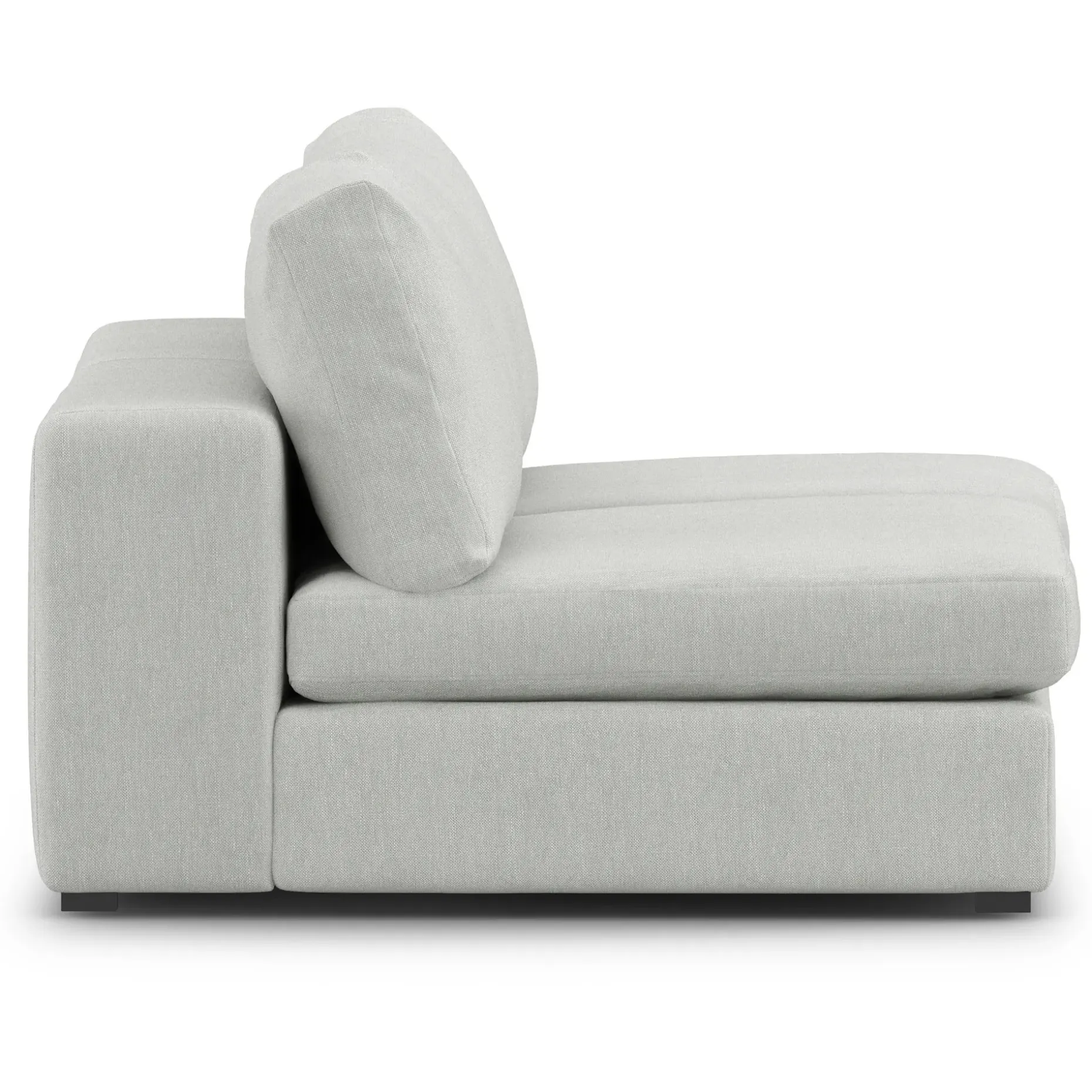 Beta 79" Armless Modular Sofa - Welsh Gray