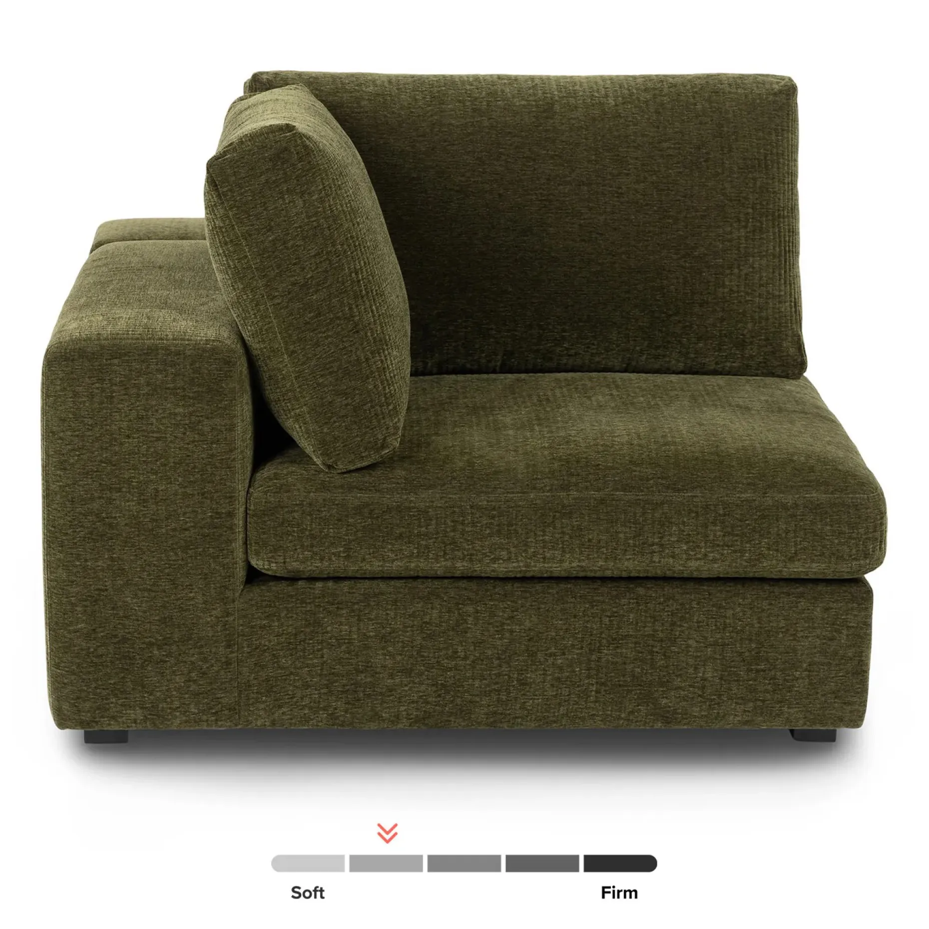 Beta 45" Corner Chair Module - Cypress Green