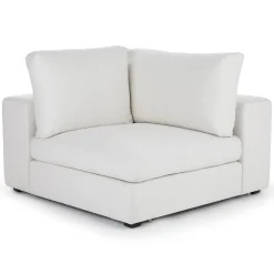 Beta 45" Corner Chair Module - Quartz White