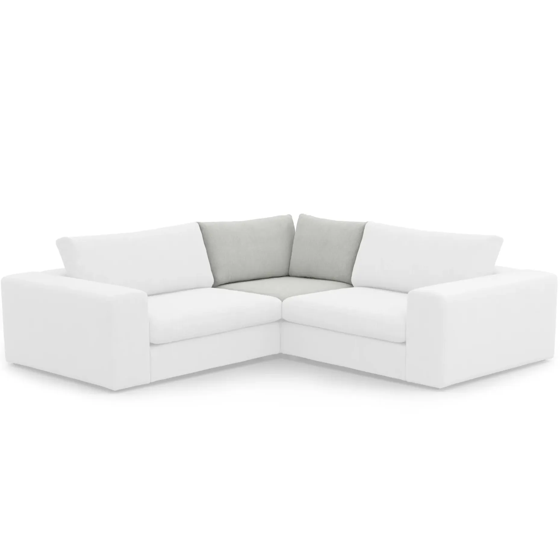 Beta 45" Corner Chair Module - Welsh Gray