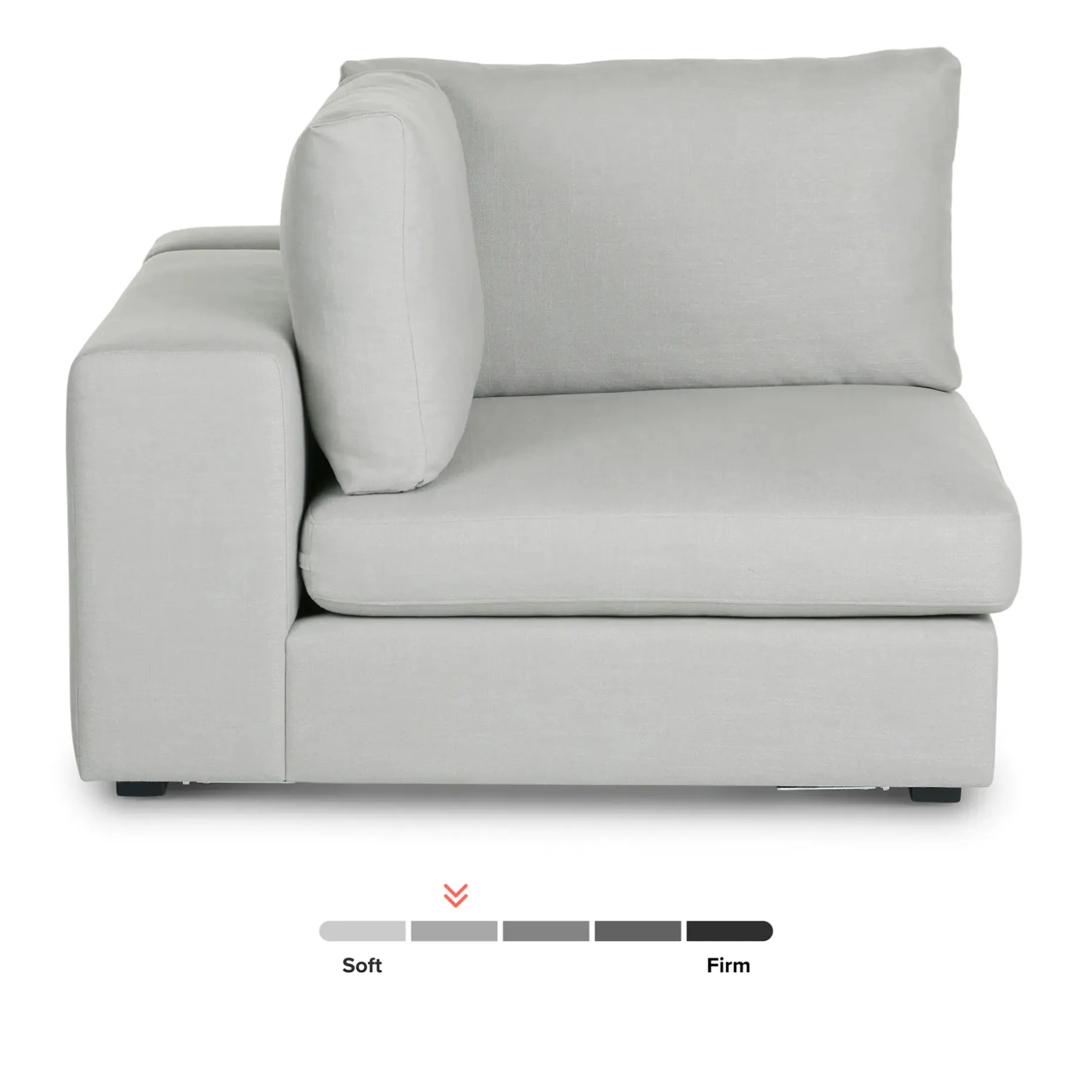Beta 45" Corner Chair Module - Welsh Gray