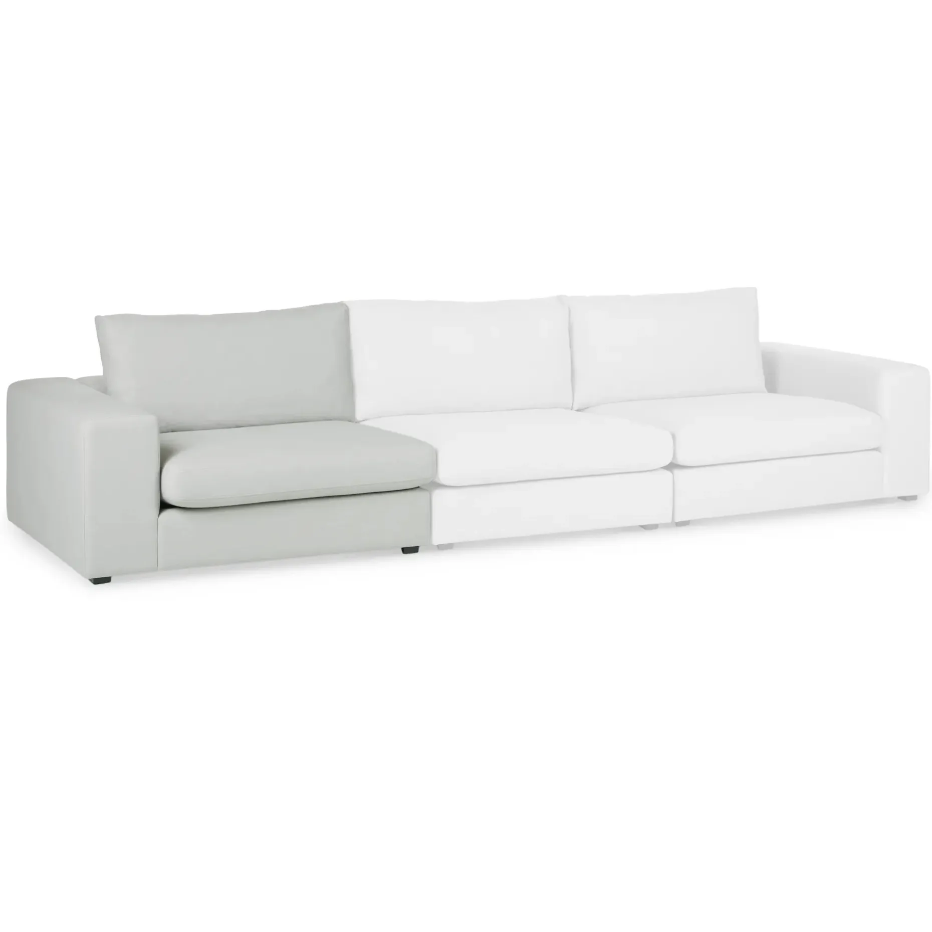 Beta 49" Left Arm Chair Module - Welsh Gray