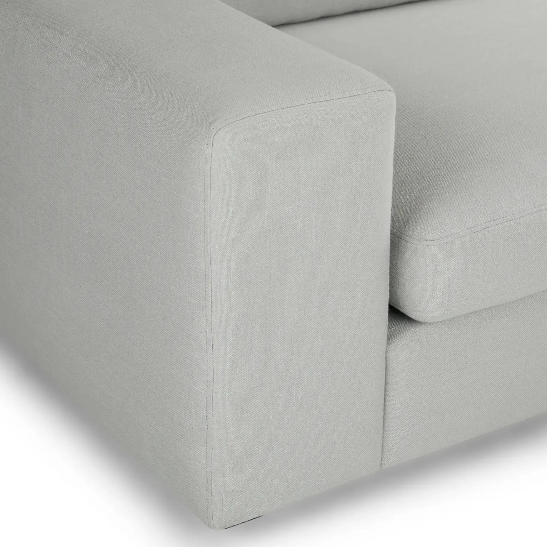 Beta 49" Left Arm Chair Module - Welsh Gray