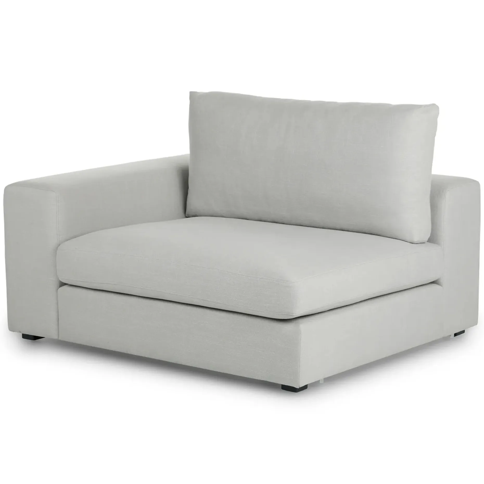 Beta 49" Left Arm Chair Module - Welsh Gray