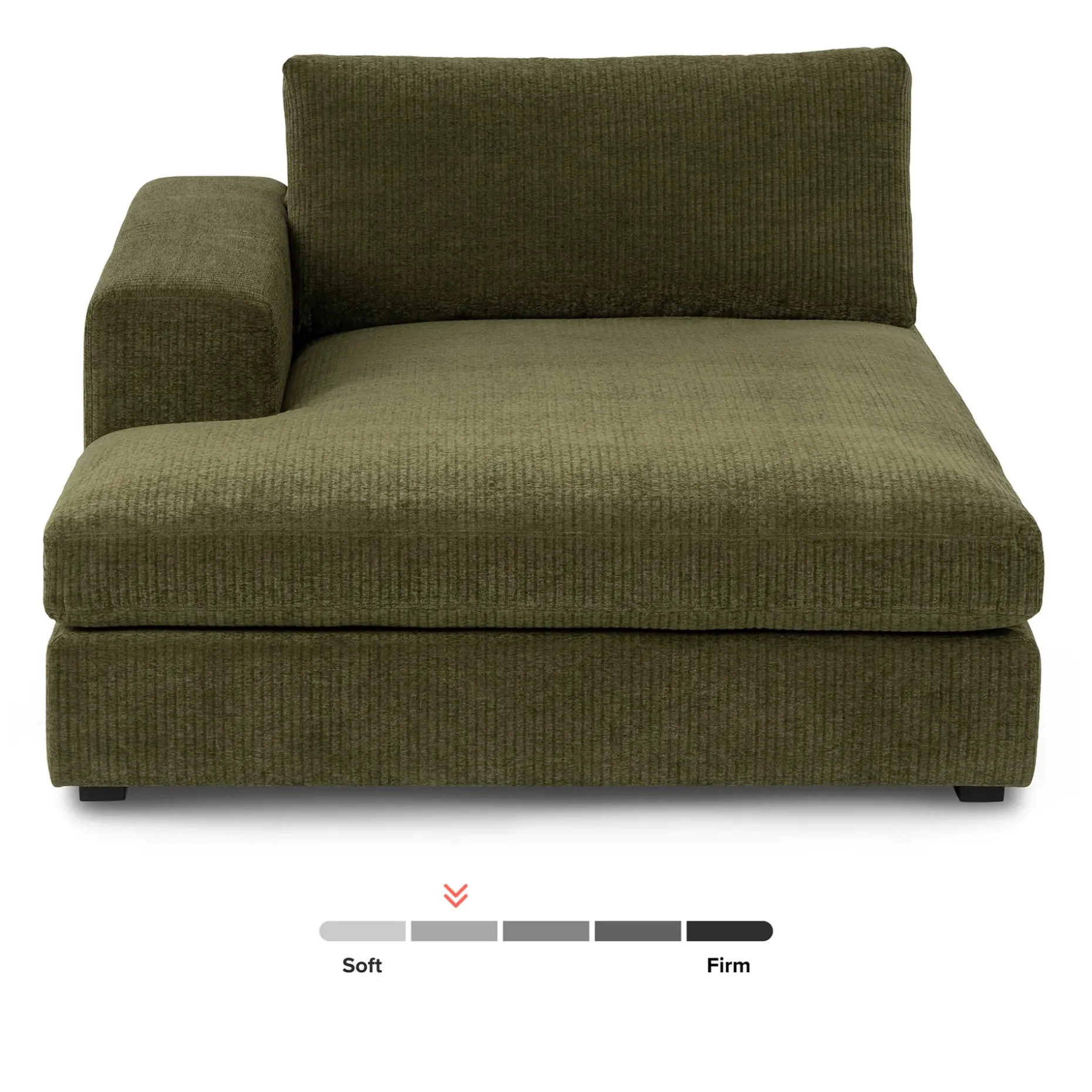 Beta 49" Left Chaise Module - Cypress Green