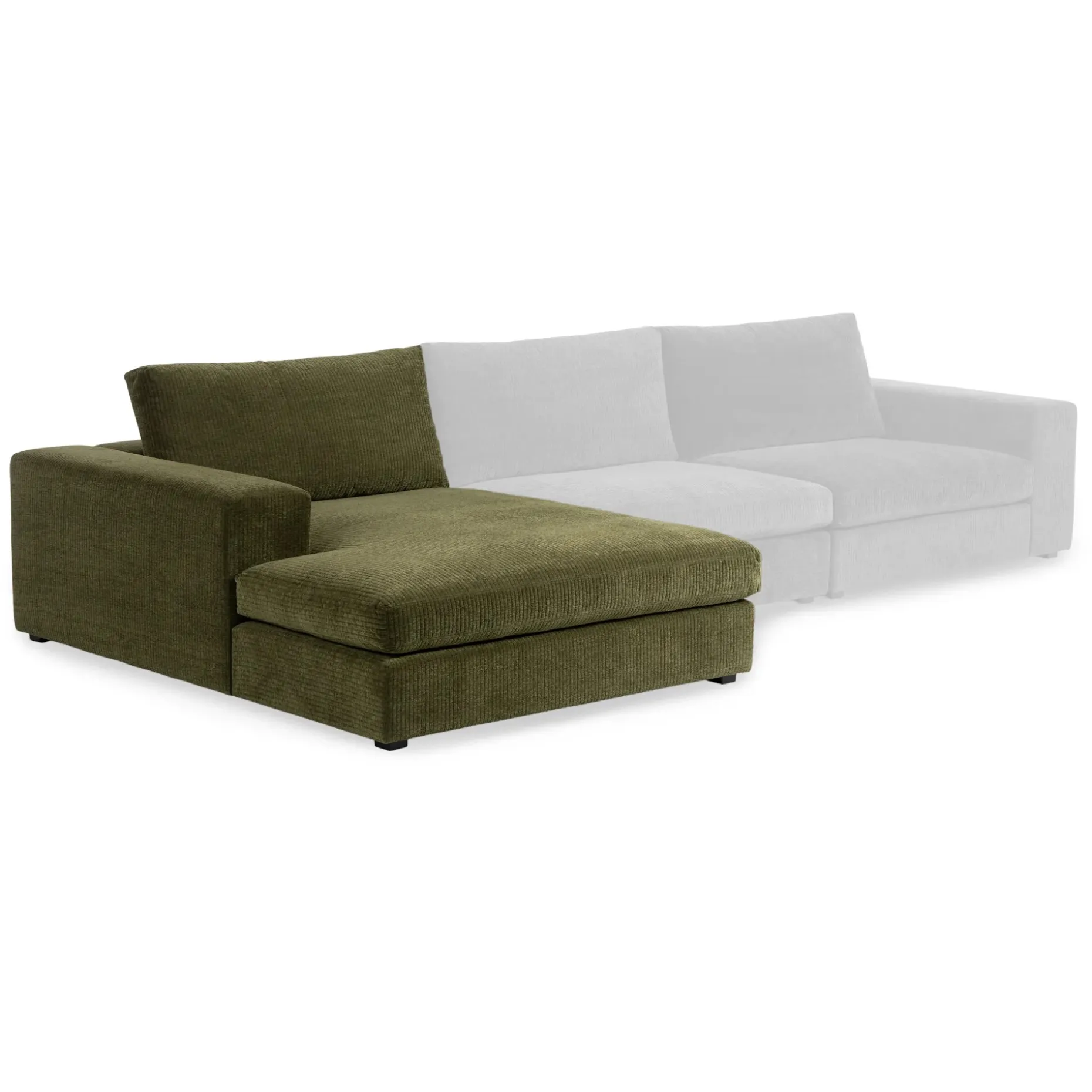 Beta 49" Left Chaise Module - Cypress Green