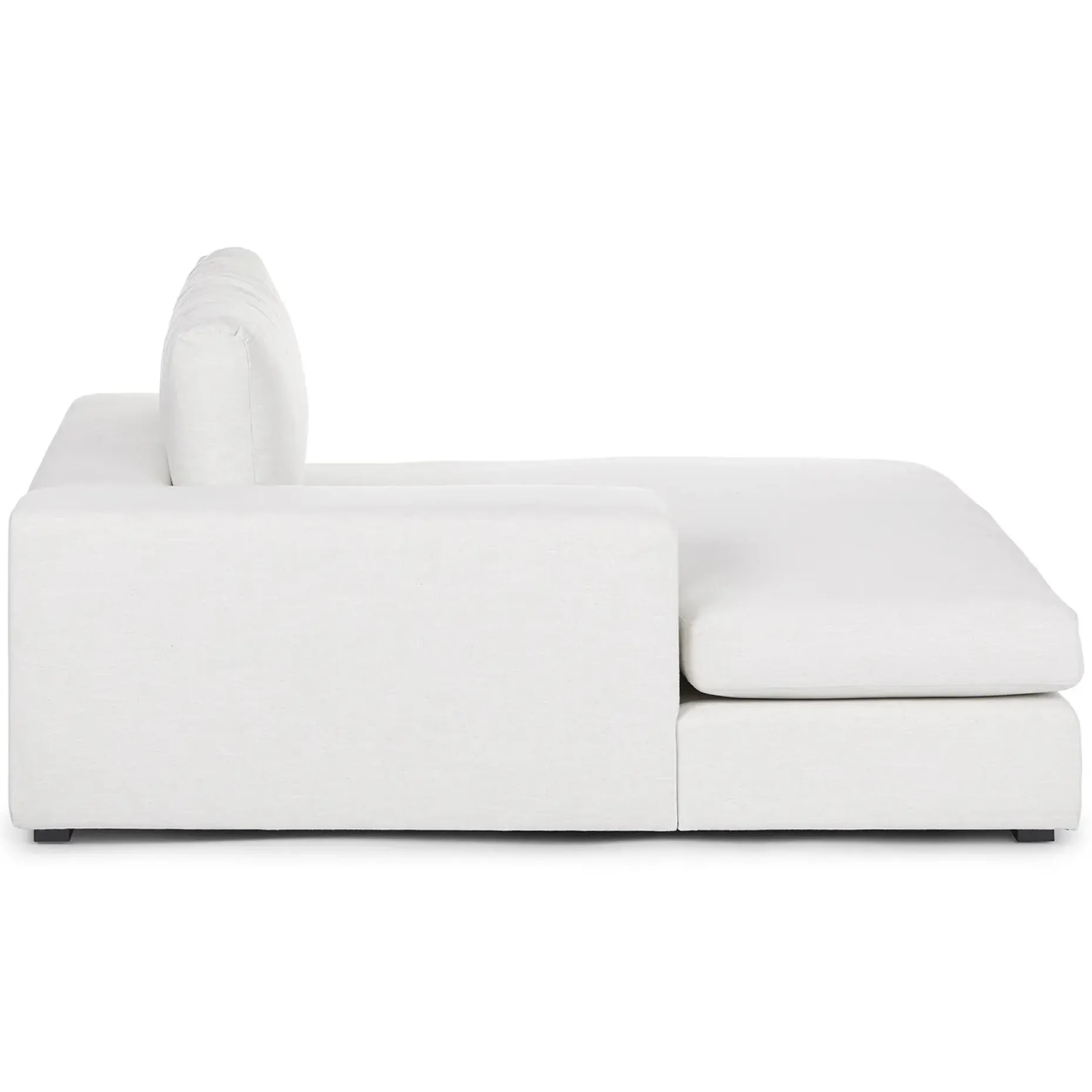 Beta 49" Left Chaise Module - Quartz White