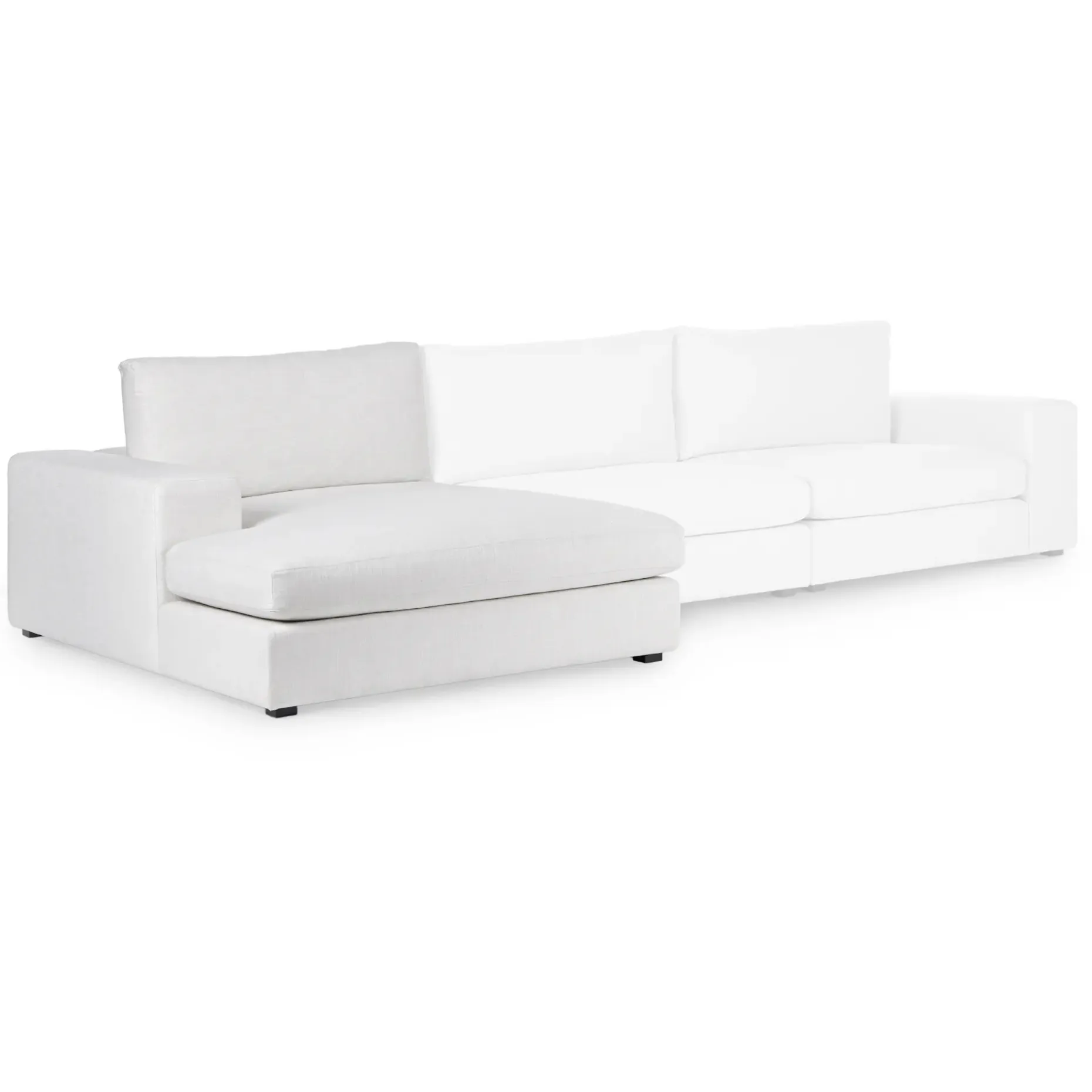 Beta 49" Left Chaise Module - Quartz White