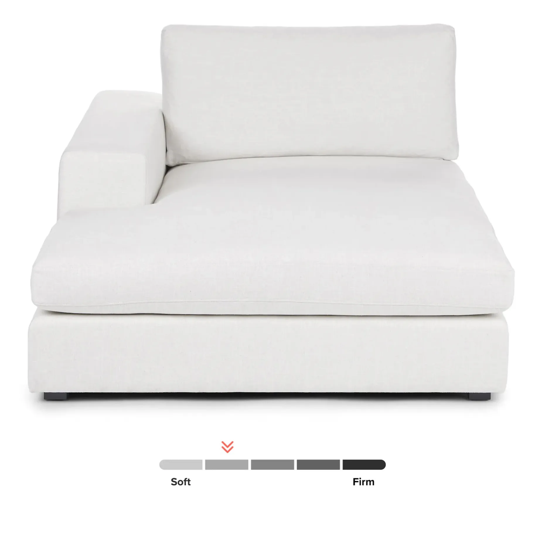 Beta 49" Left Chaise Module - Quartz White