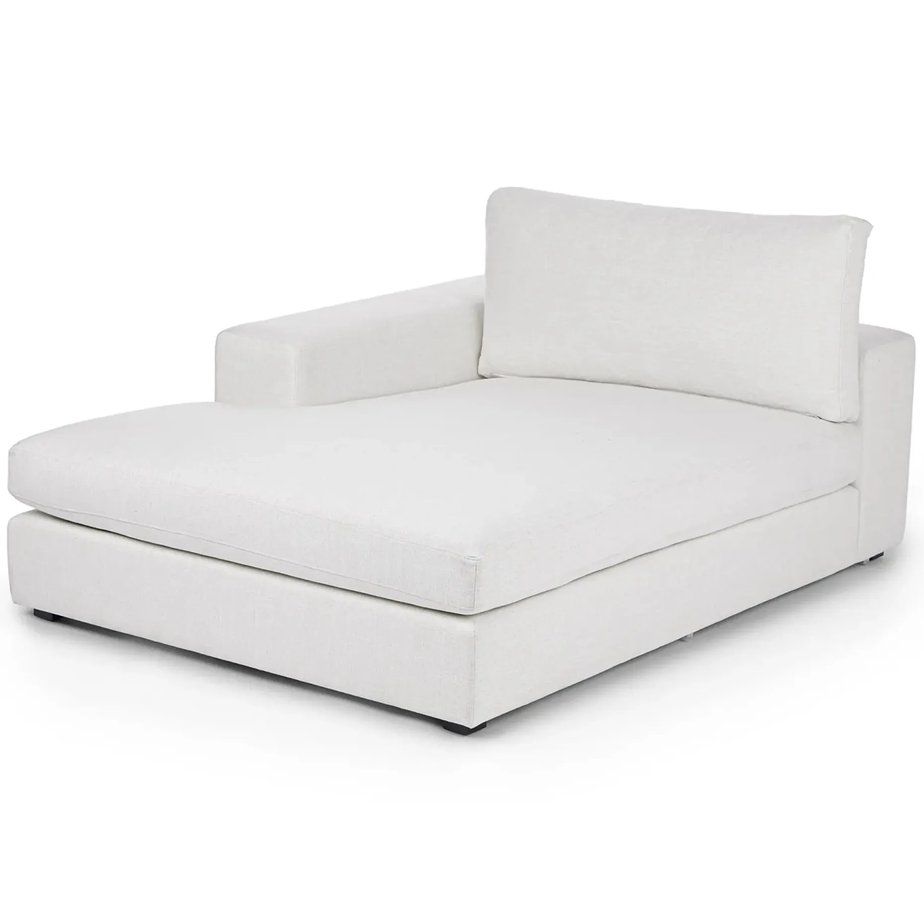 Beta 49" Left Chaise Module - Quartz White