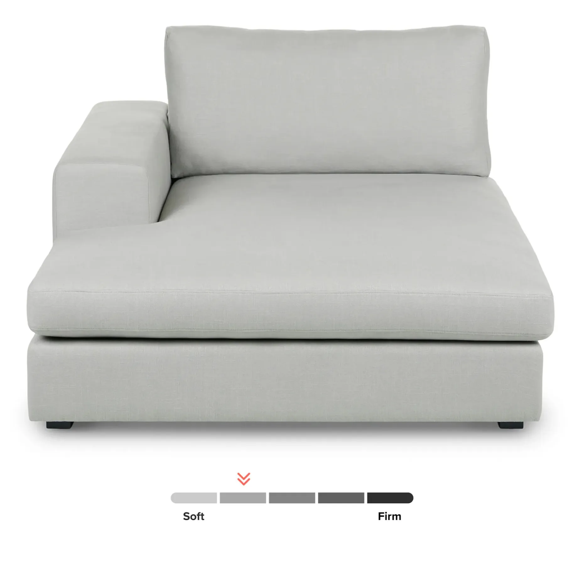 Beta 49" Left Chaise Module - Welsh Gray