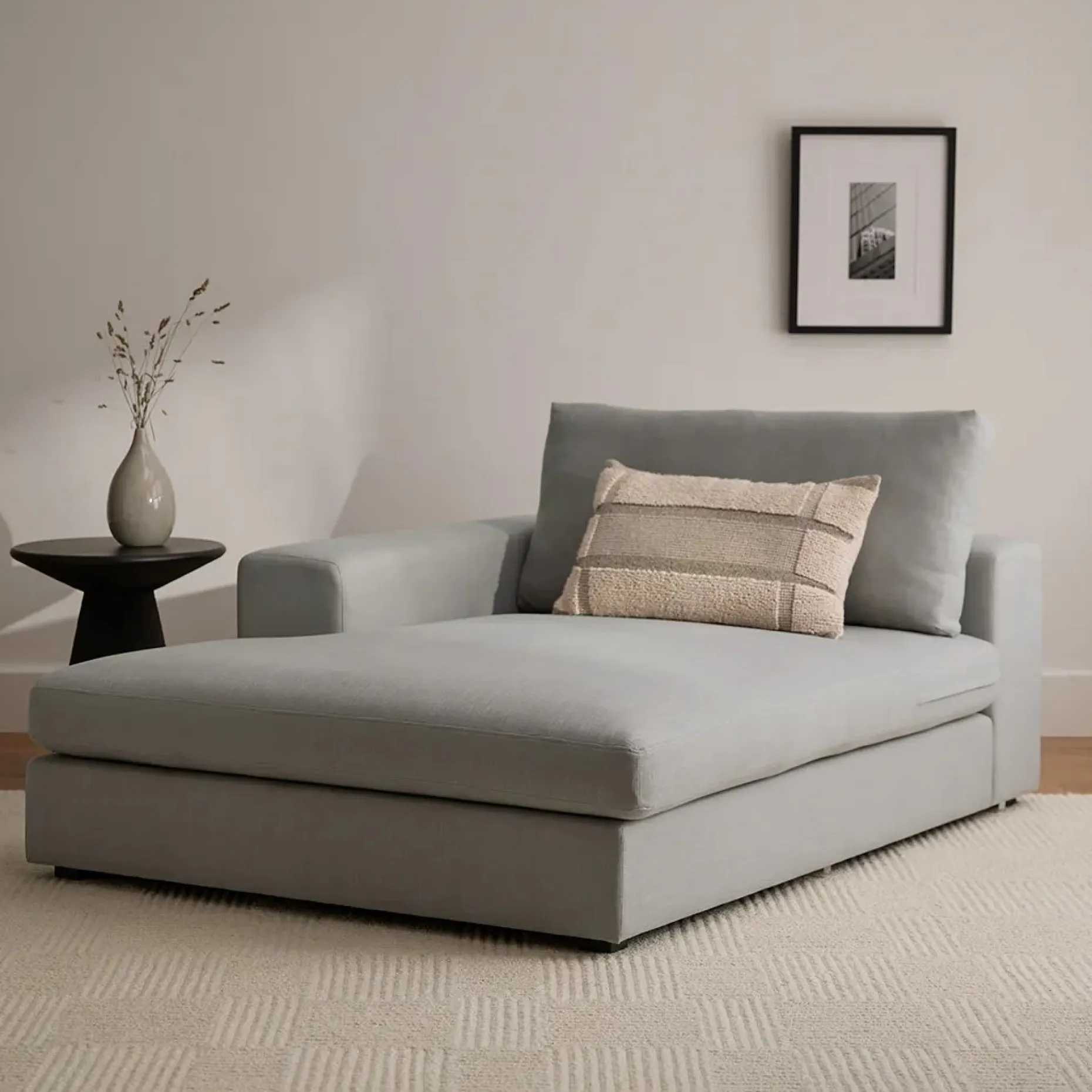 Beta 49" Left Chaise Module - Welsh Gray