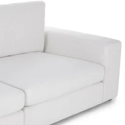 Beta 137.5" Left Modular Chaise Sectional - Quartz White