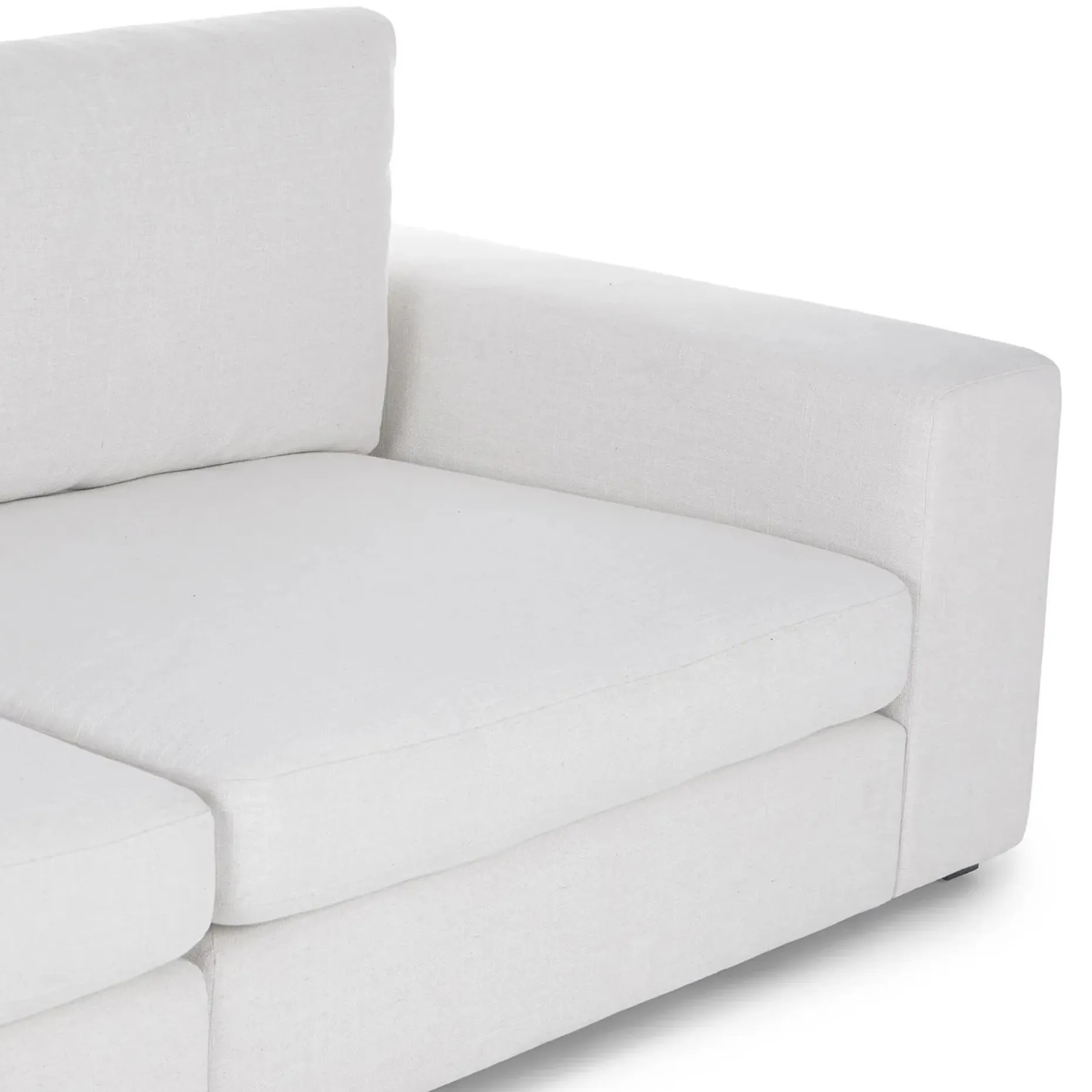 Beta 137.5" Left Modular Chaise Sectional - Quartz White