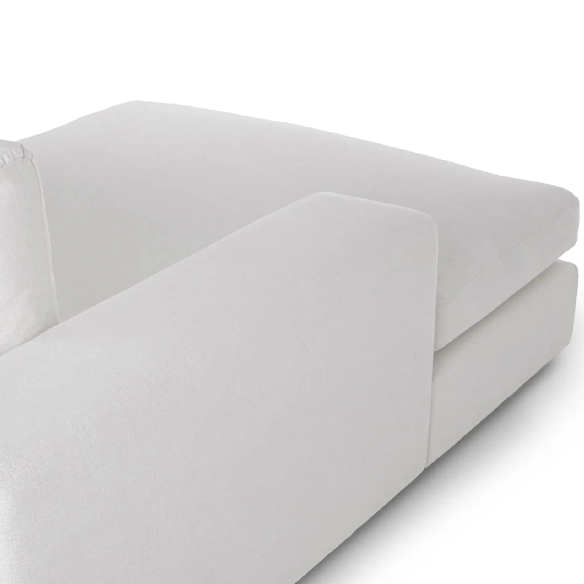 Beta 137.5" Left Modular Chaise Sectional - Quartz White