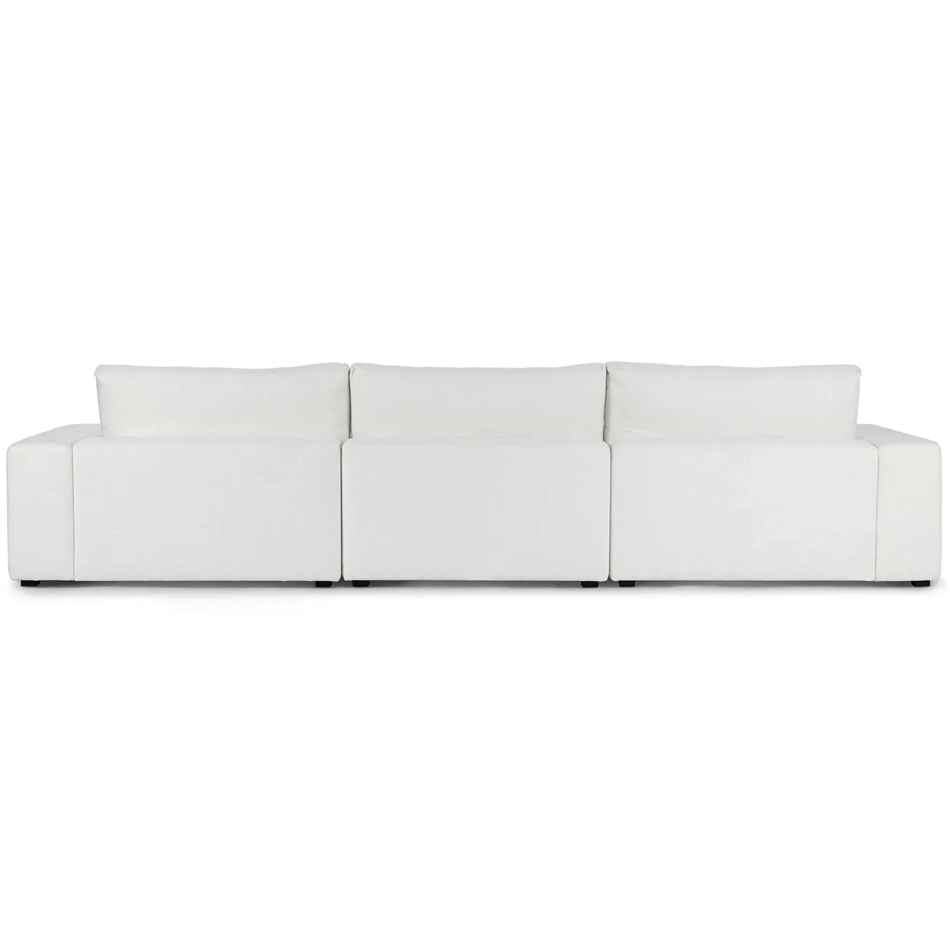 Beta 137.5" Left Modular Chaise Sectional - Quartz White