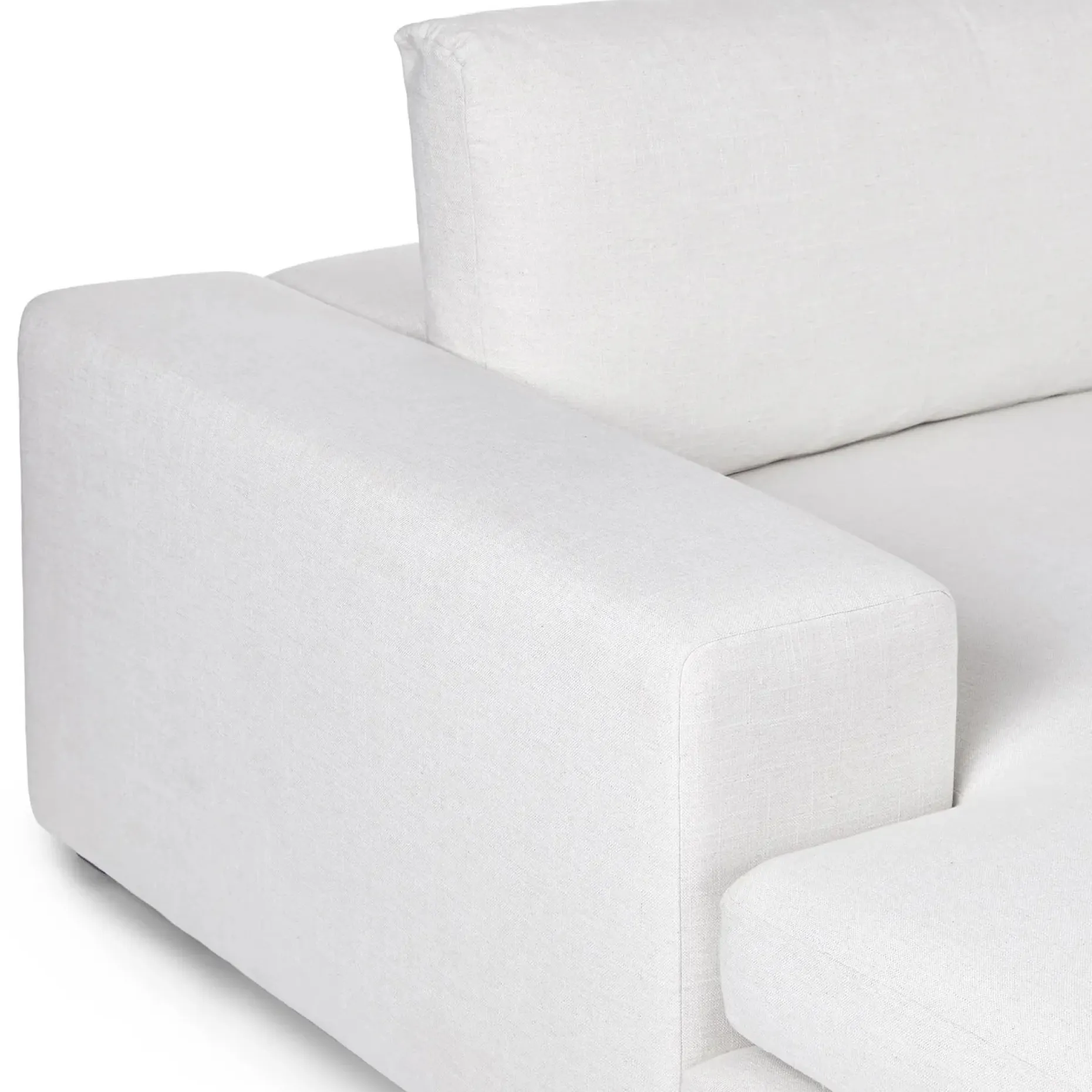 Beta 137.5" Left Modular Chaise Sectional - Quartz White