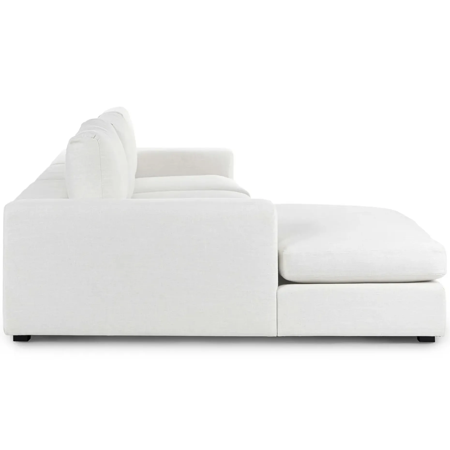 Beta 137.5" Left Modular Chaise Sectional - Quartz White