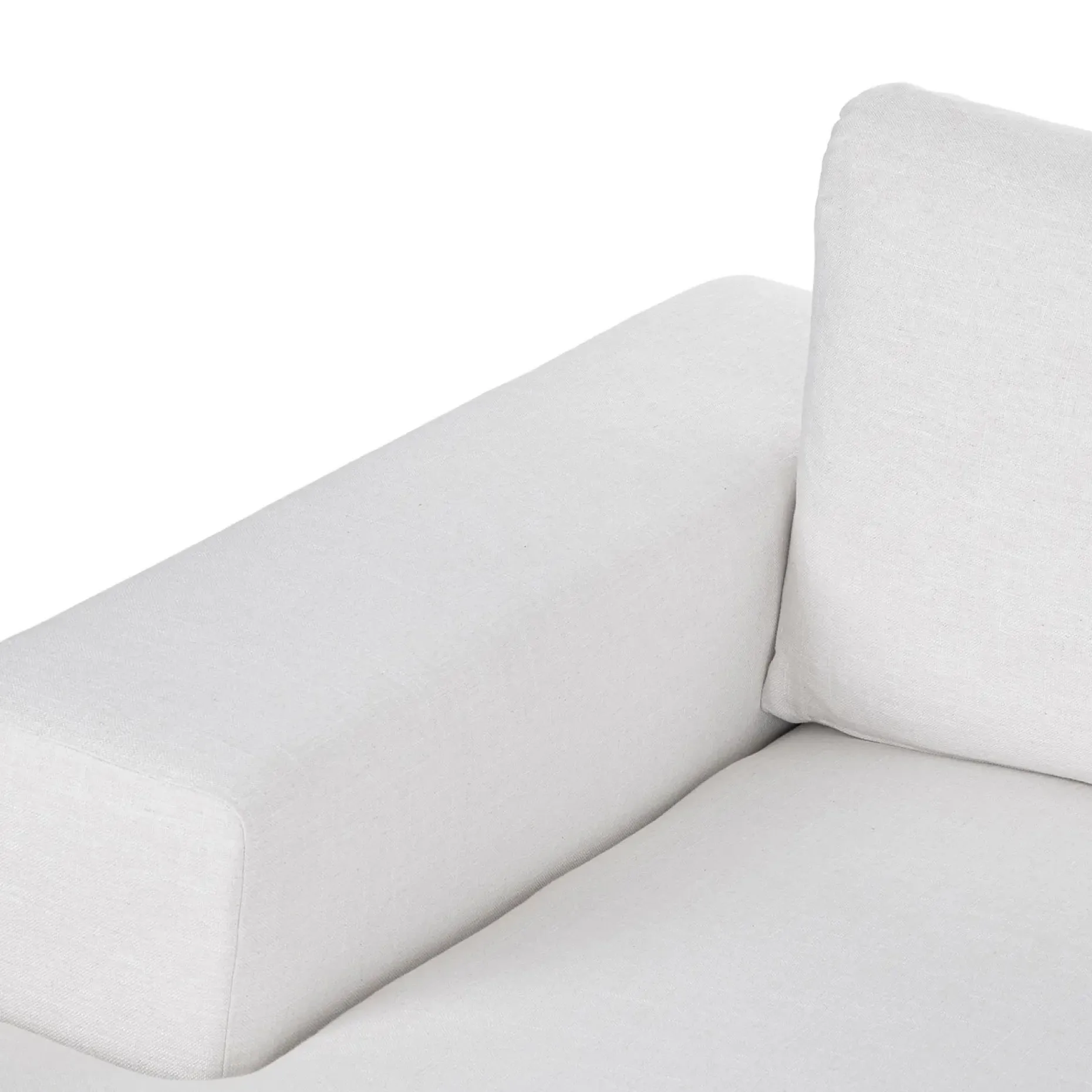 Beta 137.5" Left Modular Chaise Sectional - Quartz White