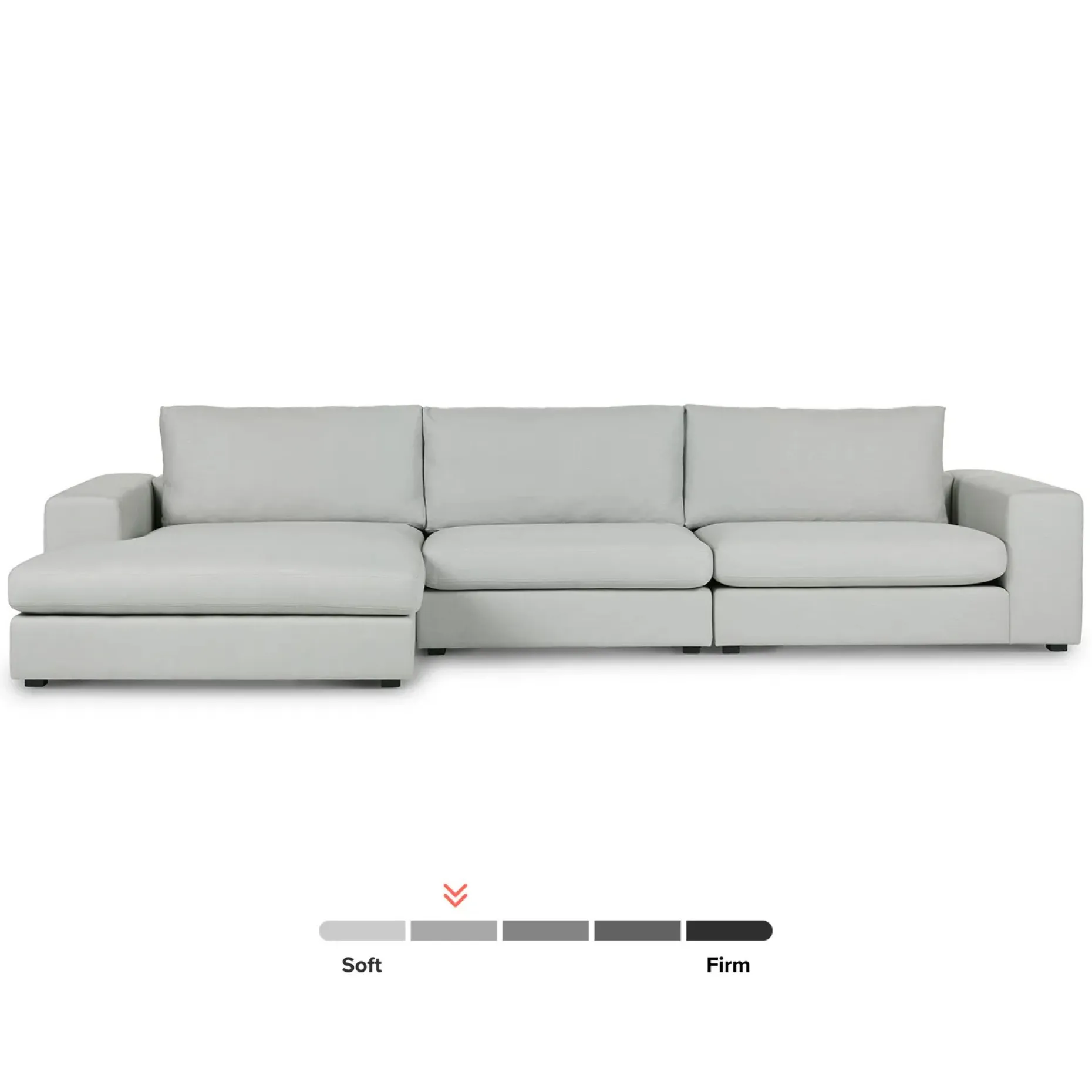 Beta 137.5" Left Modular Chaise Sectional - Welsh Gray