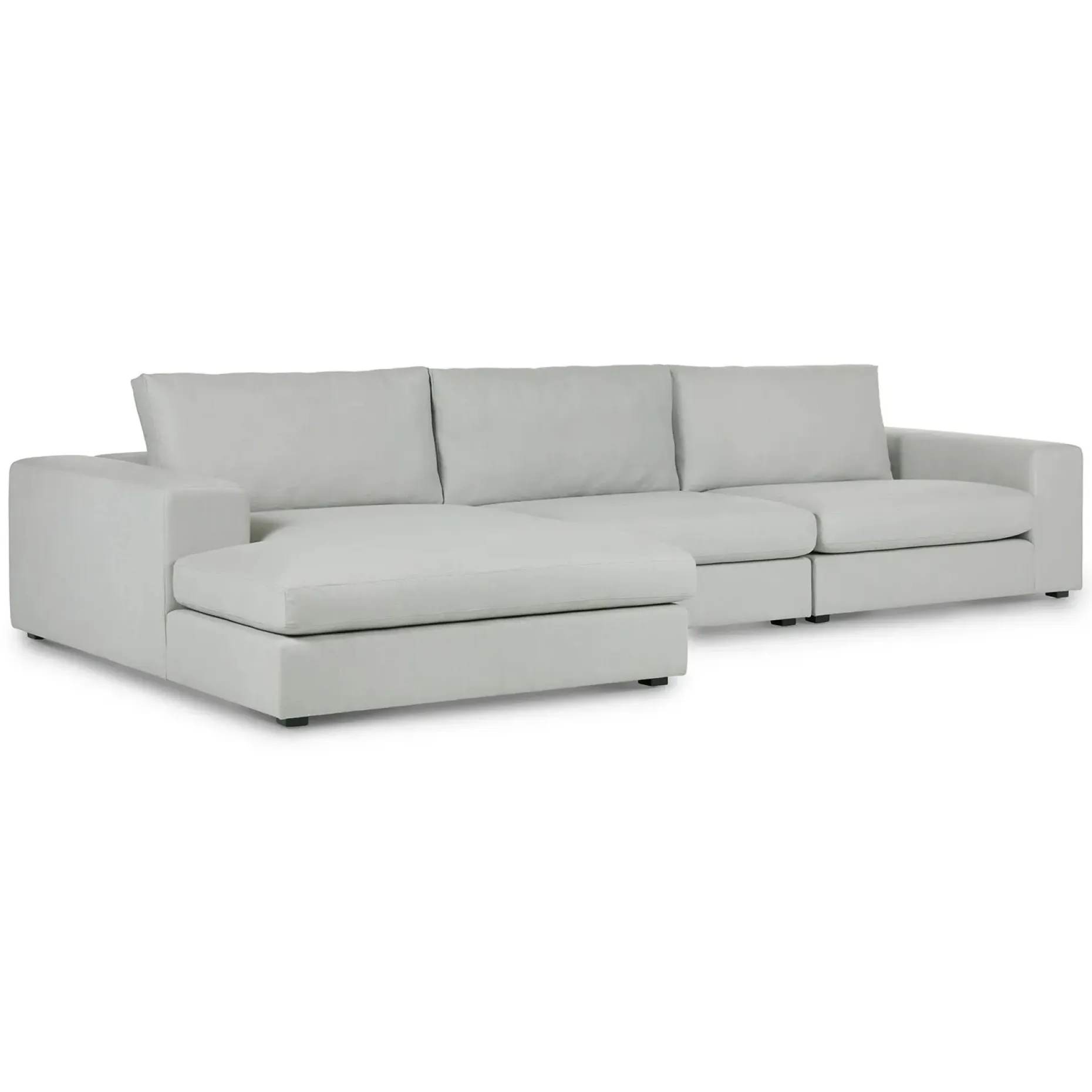 Beta 137.5" Left Modular Chaise Sectional - Welsh Gray