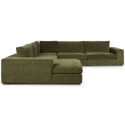 Beta 133.5" Left Modular Conversational Sectional - Cypress Green