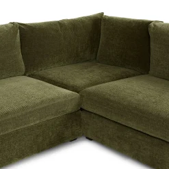 Beta 133.5" Left Modular Conversational Sectional - Cypress Green