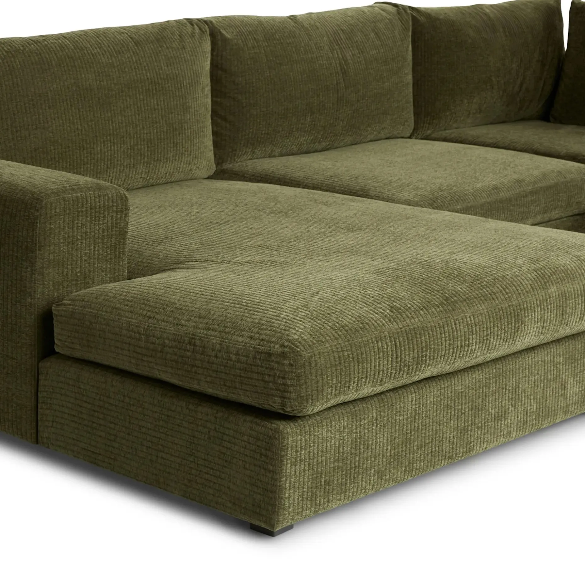 Beta 133.5" Left Modular Conversational Sectional - Cypress Green