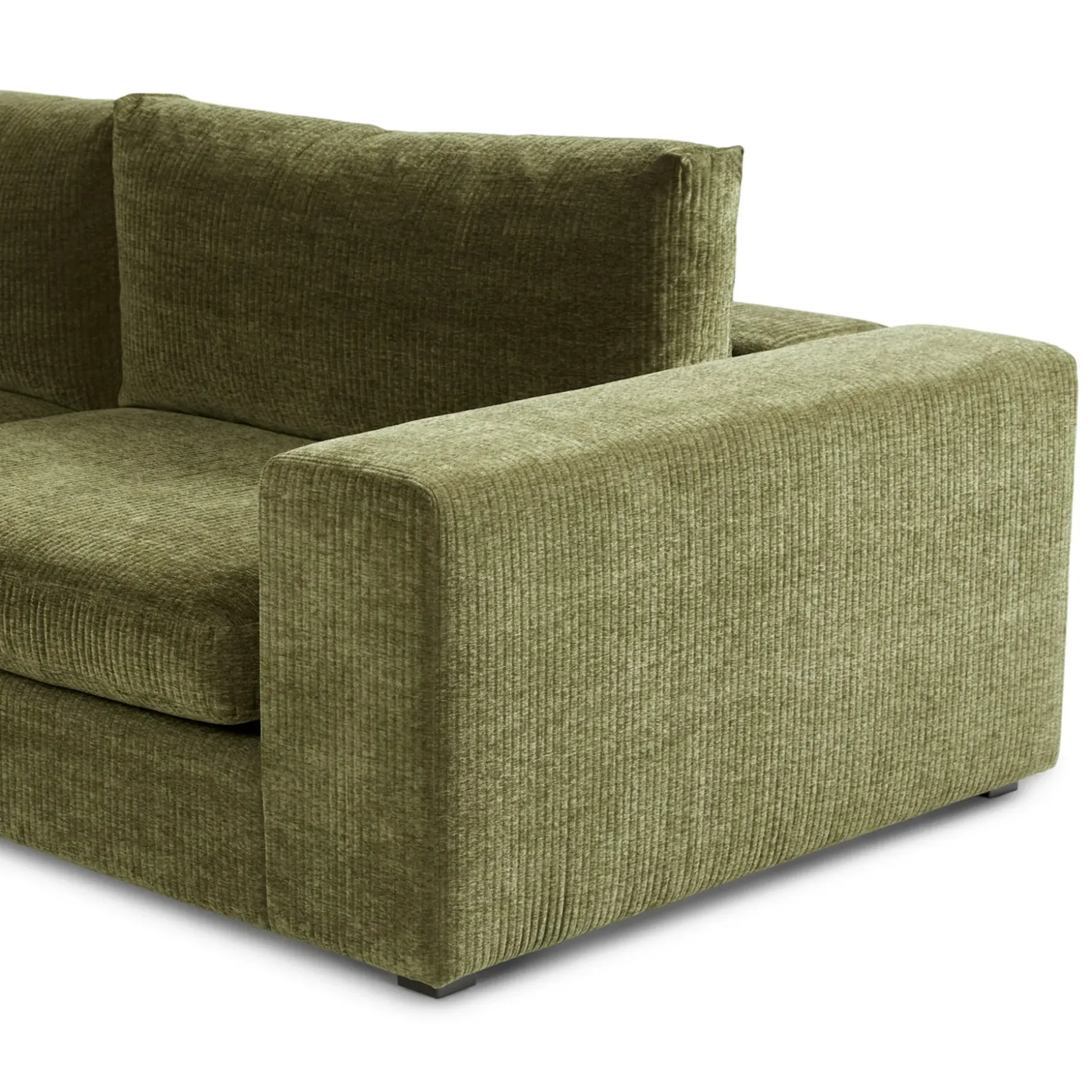 Beta 133.5" Left Modular Conversational Sectional - Cypress Green