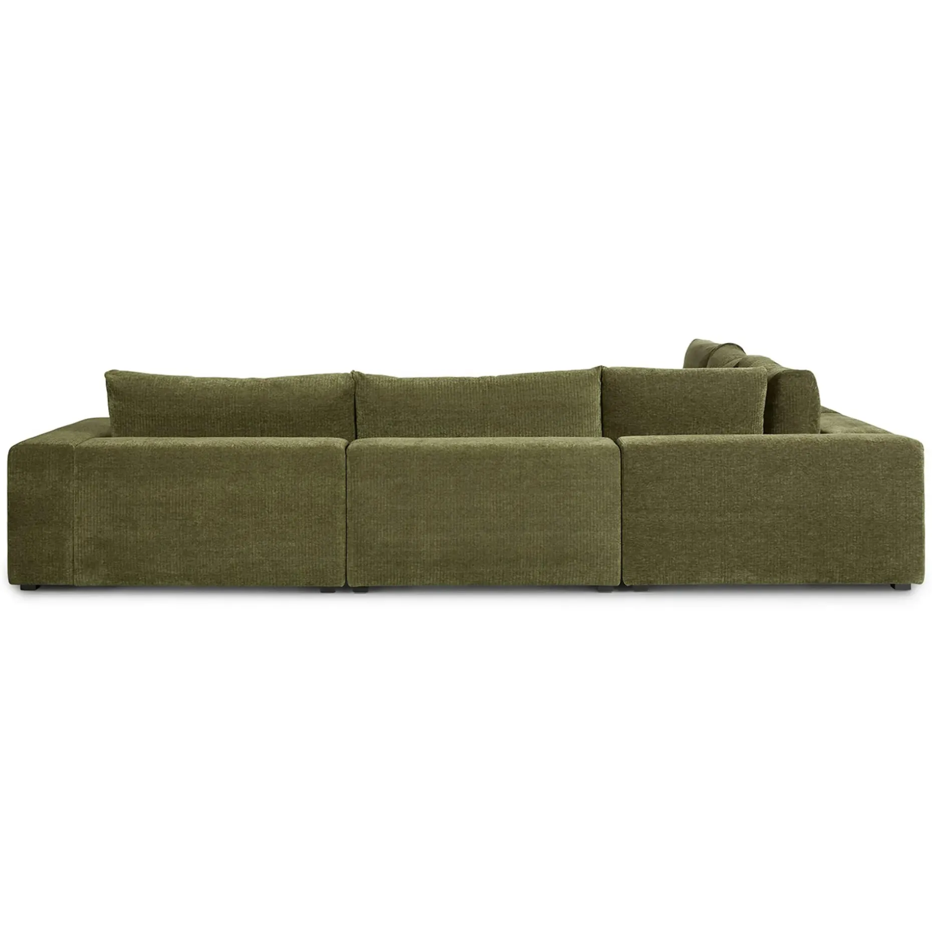 Beta 133.5" Left Modular Conversational Sectional - Cypress Green