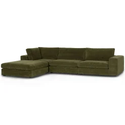Beta 133.5" Left Modular Sectional - Cypress Green