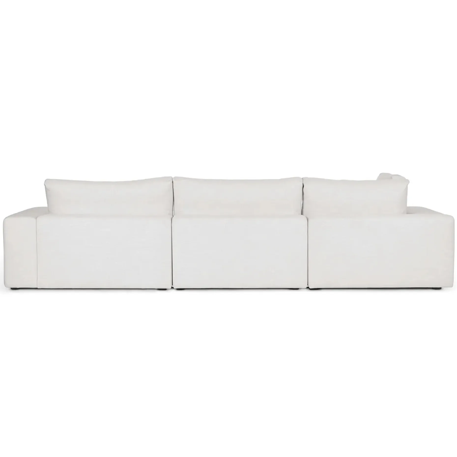 Beta 133.5" Left Modular Sectional - Quartz White