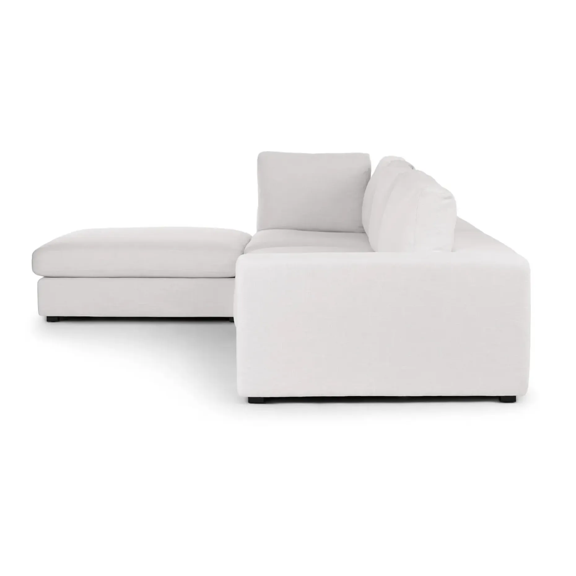 Beta 133.5" Left Modular Sectional - Quartz White