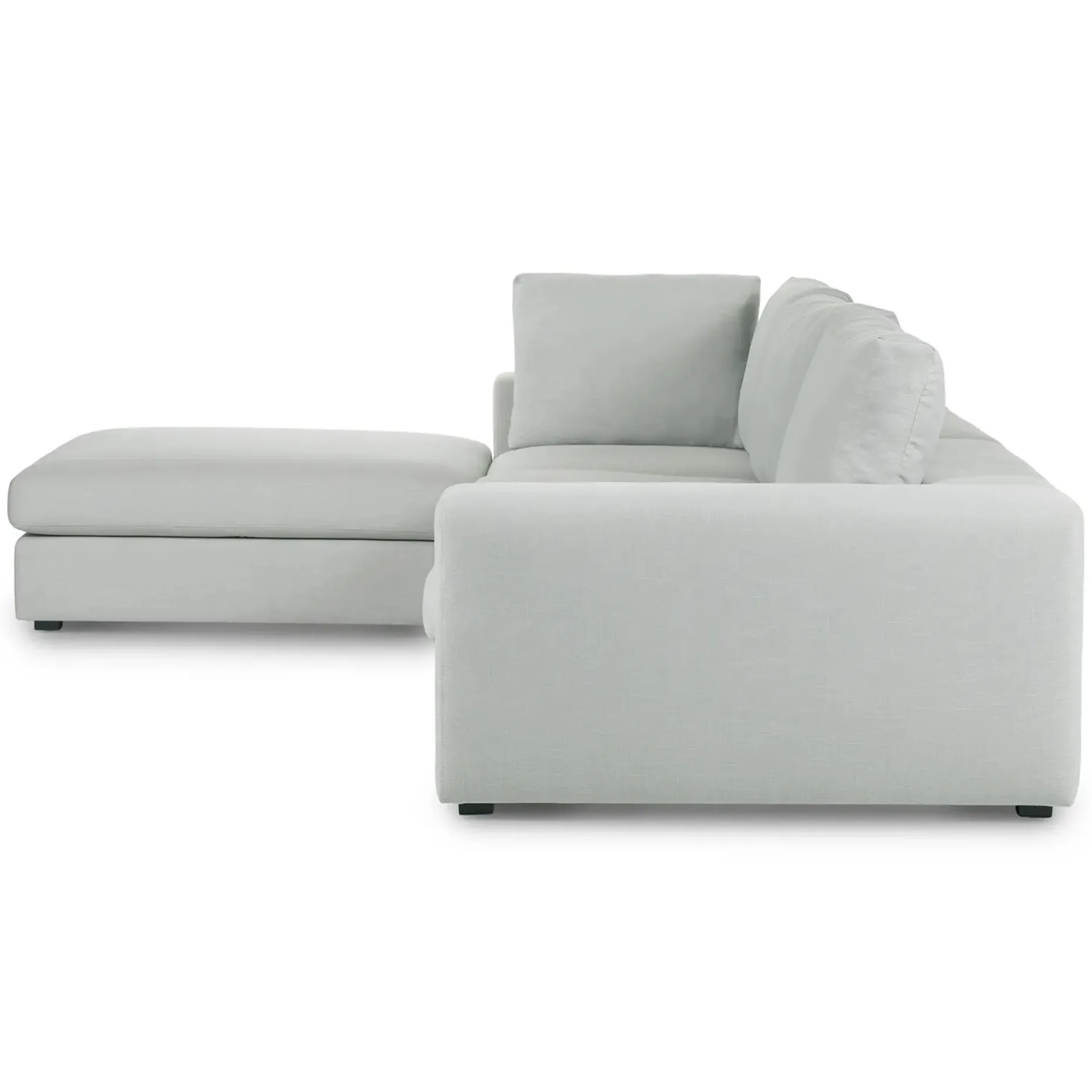 Beta 133.5" Left Modular Sectional - Welsh Gray
